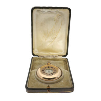 German pink gold half hunting cased pocket watch Circa 1878