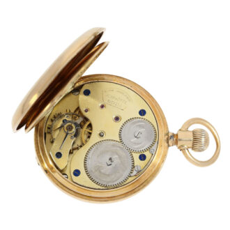 German pink gold half hunting cased pocket watch Circa 1878