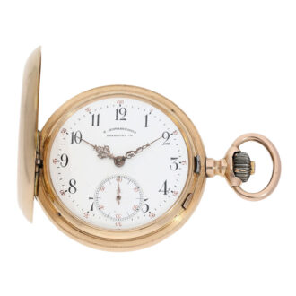 German 14k gold engine turned lever pocket watch Circa 1899