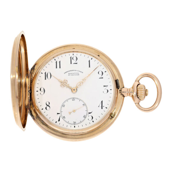 Large German gold Glashütte hunting cased watch Circa 1900