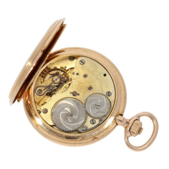Large German gold Glashütte hunting cased watch Circa 1900