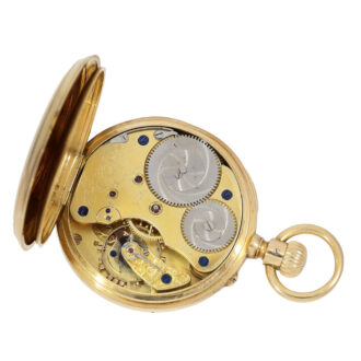 German 18k gold open faced lever pocket watch Circa 1882