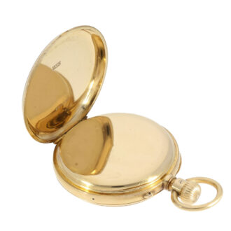 German 18k gold open faced lever pocket watch Circa 1882