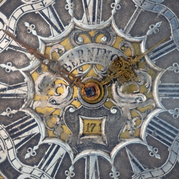 A Dutch verge watch with date and champleve dial Circa 1750 A Dutch verge watch with date and champleve dial Circa 1750