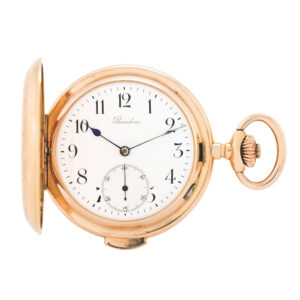 Swiss yellow gold hunting cased pocket watch Circa 1900
