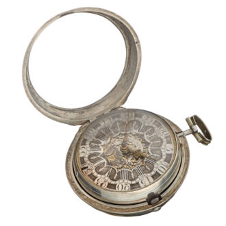 A Dutch verge watch with date and champleve dial Circa 1750