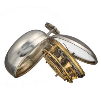 A Dutch verge watch with date and champleve dial Circa 1750