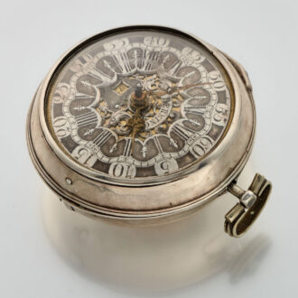 A Dutch verge watch with date and champleve dial Circa 1750