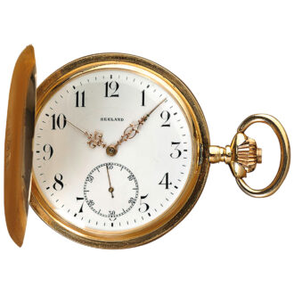Swiss 14k rose gold hunting cased pocket watch Circa 1900