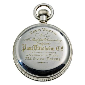 Swiss deck watch with 52h power reserve indicator Circa 1924