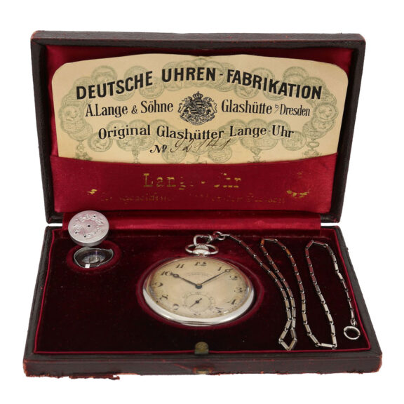 Rare German platinum watch with platinum chain Circa 1932 Rare German platinum watch with platinum chain Circa 1932