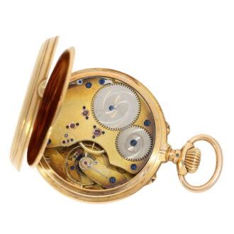 Rare German 18k gold watch with triple calendar Circa 1885