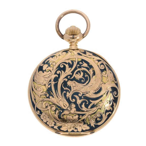 German 18k pink gold Renaissance pocket watch Circa 1900 German 18k pink gold Renaissance pocket watch Circa 1900