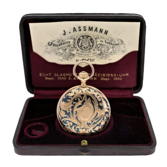 German 18k pink gold Renaissance pocket watch Circa 1900