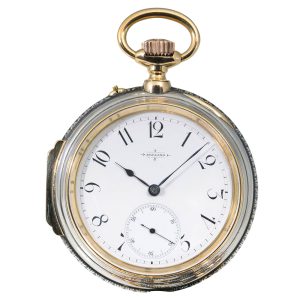 Swiss Niello-silver pink gold pocket watch Circa 1890