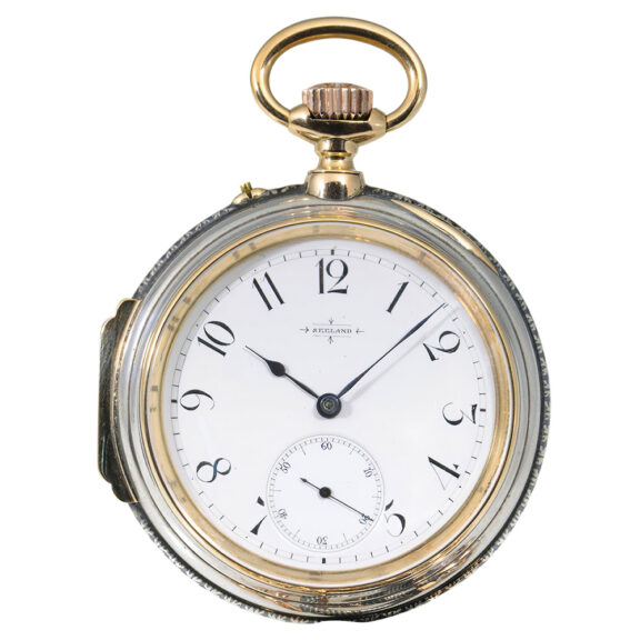 Swiss Niello-silver pink gold pocket watch Circa 1890 Swiss Niello-silver pink gold pocket watch Circa 1890