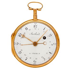 French 18 carat gold verge pocket watch with date Circa 1795