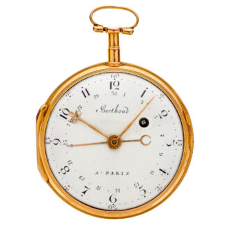 French 18 carat gold verge pocket watch with date Circa 1795