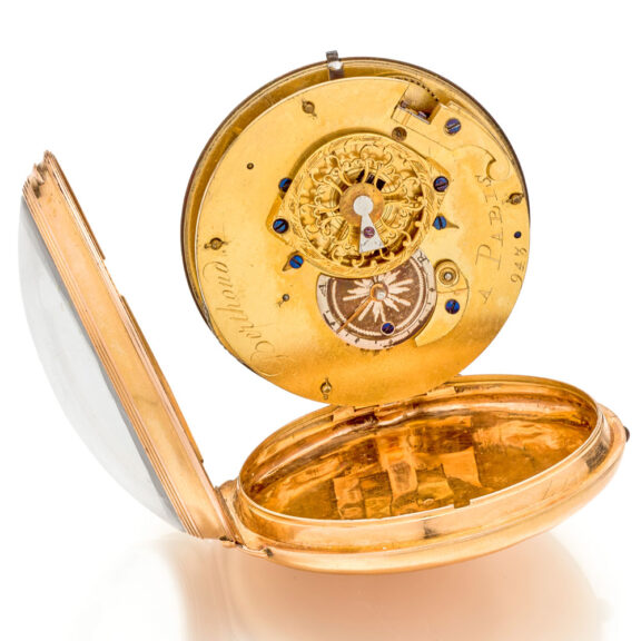French 18 carat gold verge pocket watch with date Circa 1795 French 18 carat gold verge pocket watch with date Circa 1795