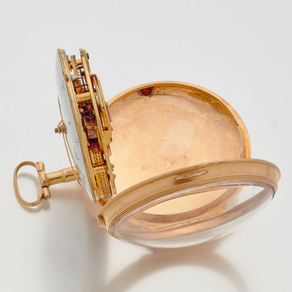 French 18 carat gold verge pocket watch with date Circa 1795 French 18 carat gold verge pocket watch with date Circa 1795