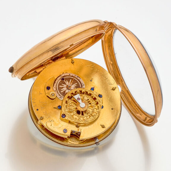 French 18 carat gold verge pocket watch with date Circa 1795 French 18 carat gold verge pocket watch with date Circa 1795