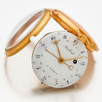 French 18 carat gold verge pocket watch with date Circa 1795
