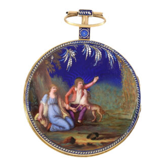 Swiss gold/enamel watch in the style of Gregson Circa 1800