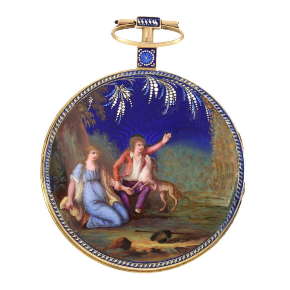 Swiss gold/enamel watch in the style of Gregson Circa 1800