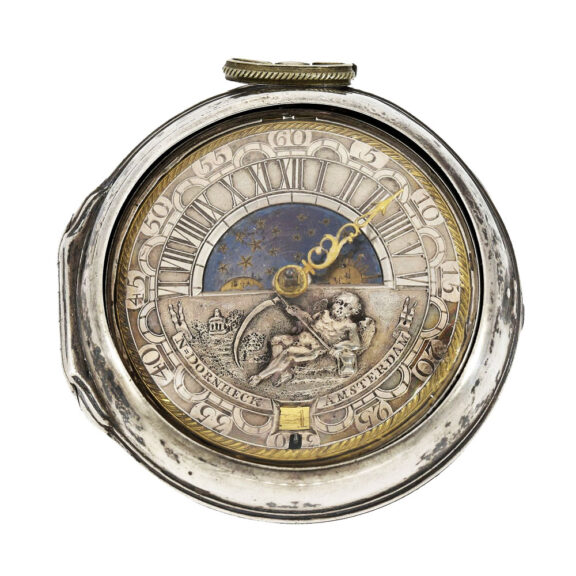 Dutch silver single-handed open faced verge watch Circa 1725