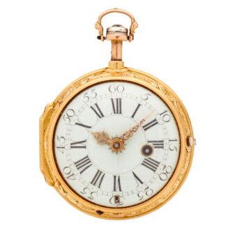 French 20 carat gold quarter repeating verge watch Circa 1735
