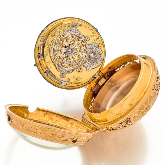 French 20 carat gold quarter repeating verge watch Circa 1735 French 20 carat gold quarter repeating verge watch Circa 1735