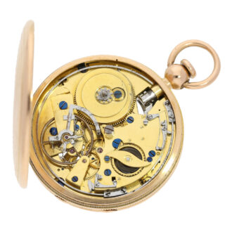 French gold quarter repeater with skeletonized dial Circa 1810
