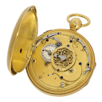Very fine French silver/gilt self striking clock watch Circa 1830