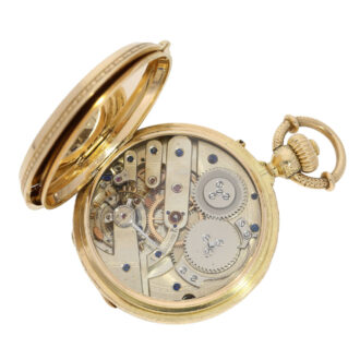 Swiss gold watch with pivoted detent escapement Circa 1860