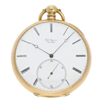 Danish gold chronometer watch with key winding Circa 1855