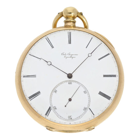 Danish gold chronometer watch with key winding Circa 1855