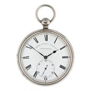 English silver watch with pivoted detent escapement Circa 1845