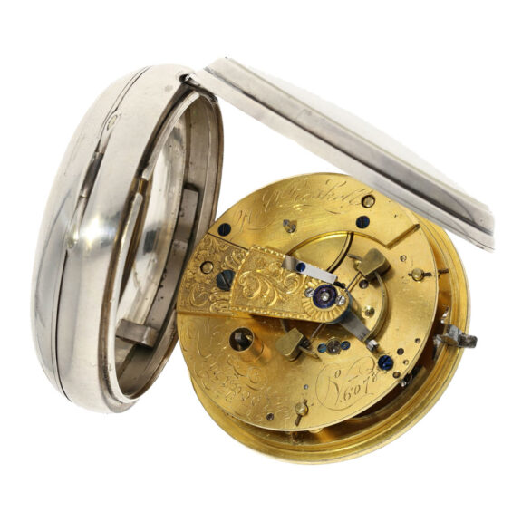 English silver watch with pivoted detent escapement Circa 1845 English silver watch with pivoted detent escapement Circa 1845
