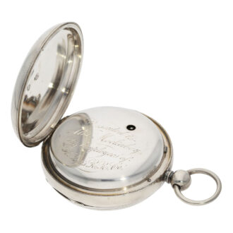 English silver watch with pivoted detent escapement Circa 1845