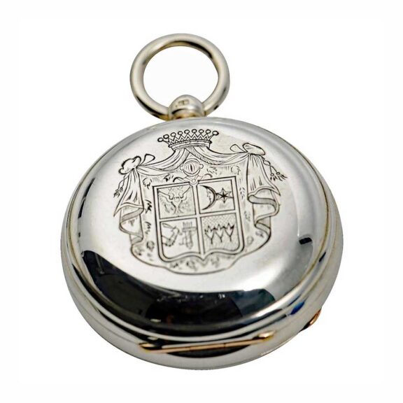 English heavy silver pocket chronometer Circa 1810 English heavy silver pocket chronometer Circa 1810