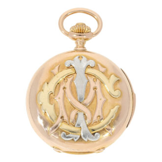 Swiss pink gold five-minute repeating lever watch Circa 1890