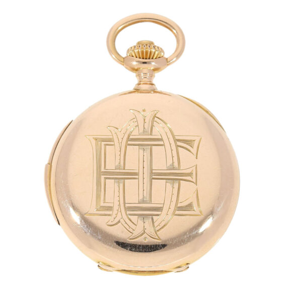 Swiss pink gold five-minute repeating lever watch Circa 1890 Swiss pink gold five-minute repeating lever watch Circa 1890