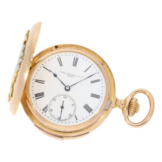 Swiss pink gold five-minute repeating lever watch Circa 1890