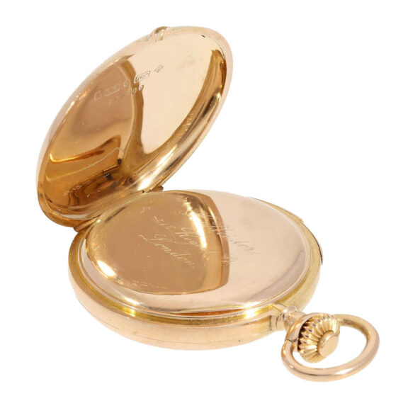Swiss pink gold five-minute repeating lever watch Circa 1890 Swiss pink gold five-minute repeating lever watch Circa 1890