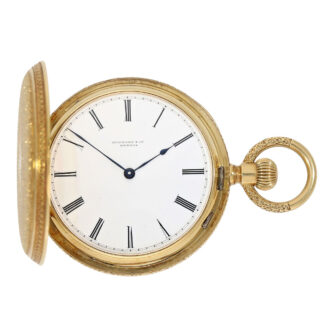 Swiss gold watch, special case decoration "Vermicelle" Circa 1855 Swiss gold watch, special case decoration "Vermicelle" Circa 1855