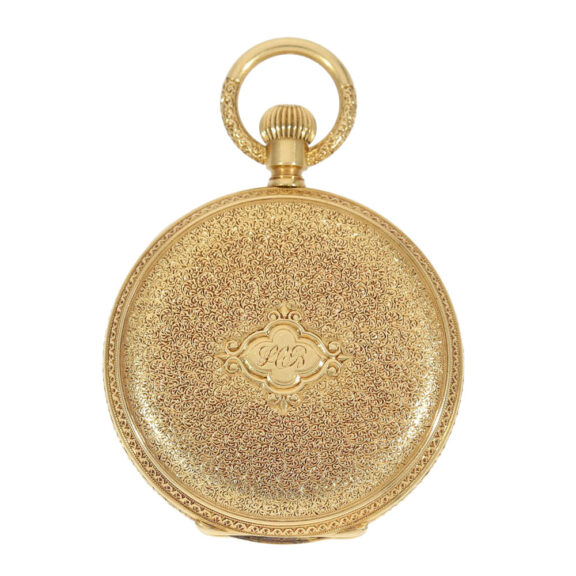 Swiss gold watch, special case decoration "Vermicelle" Circa 1855 Swiss gold watch, special case decoration "Vermicelle" Circa 1855