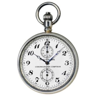 Swiss watch with chronograph and 30 min. counter Circa 1950