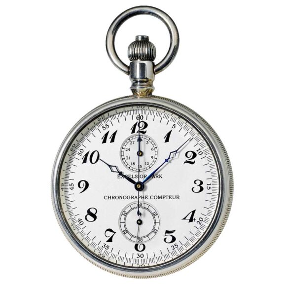Swiss watch with chronograph and 30 min. counter Circa 1950
