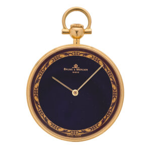 Elegant Swiss 18 carat gold lever pocket watch Circa 1985