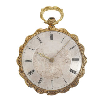 French gold Lepine with rare engraved dial Circa 1825